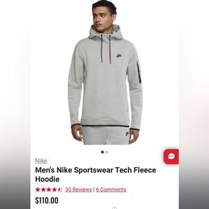 Men’s Medium Nike sports wear Tech hoodie